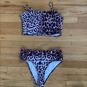 Leopard print bikini!